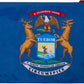 TOPFLAGS Michigan Flag 12x18 Inch Double Sided 3 Ply, Heavy Duty Nylon Small Michigan State Flag with Brass Grommets, Fade Proof Outdoor Marine Boat Flags (MI) USA TOP FLAGS, INC