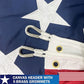 TOPFLAGS American Flag 12x18 Ft Large US Flags Heavy Duty Embroidered Stars Sewn Stripes USA Giant Flags Outdoor 5 Brass Grommets for Outside Wall USA TOP FLAGS, INC