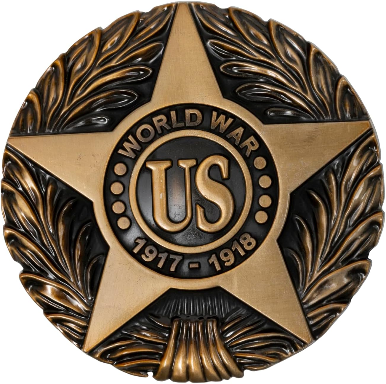 WWI Aluminum Grave Marker, with 12x18 Inch USA Flag, Aluminum Veterans Plaque, Memorial Day Gifts, Suitable for Graveside Memorials to Honor Those who Served