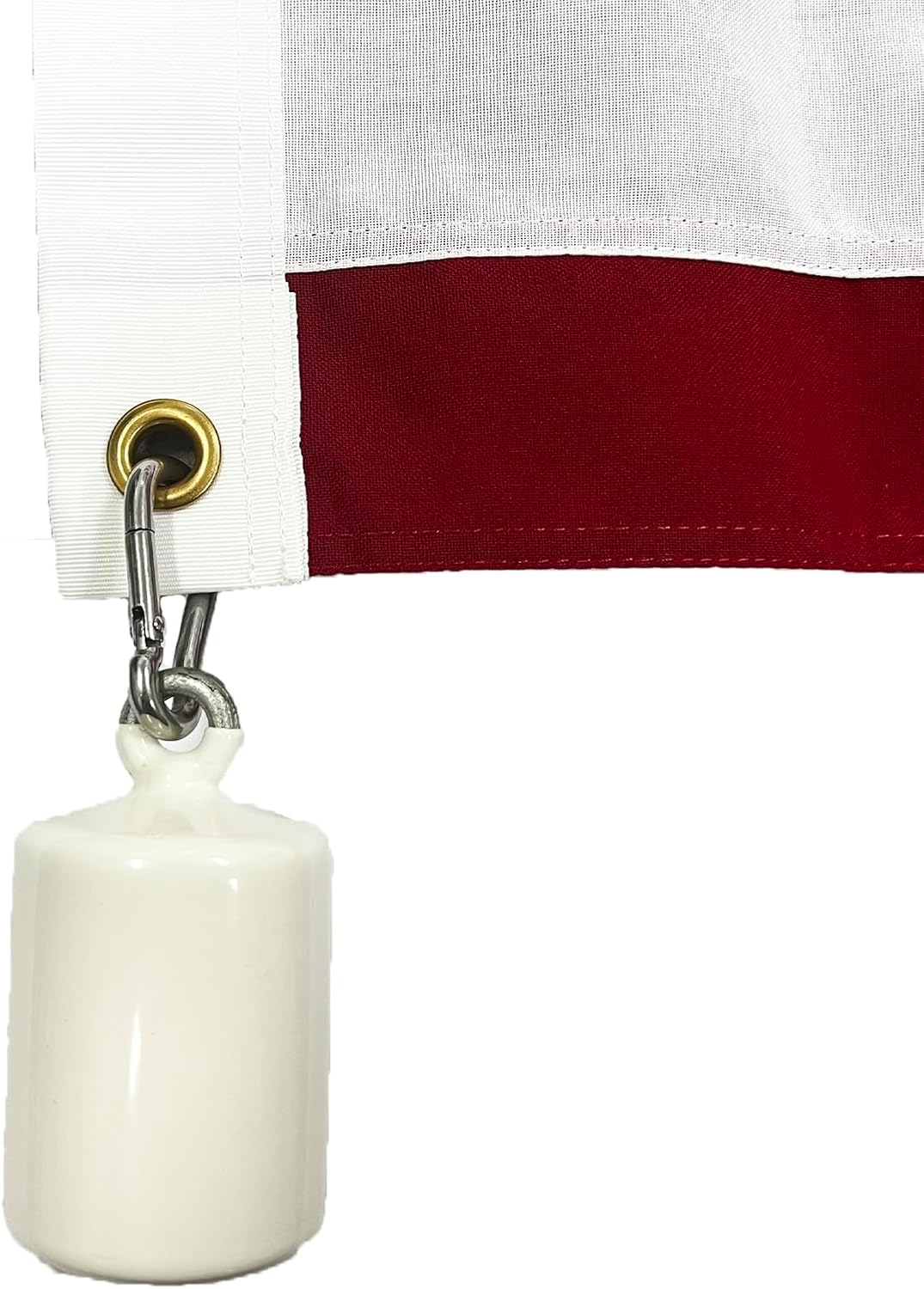 3 LB Single Eye Bolt Counterweight, Flag Weights for Bottom of Flag Outdoor, Flag Weight for Windy Flag Location Keeps Flag from Sliding up, with a Carabiner