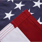 TOPFLAGS American Flag Cotton US Flags 5x9.5 Ft Embroidered Stars Sewn Stripes Heavy Duty USA Flag Indoor with Brass Grommets USA TOP FLAGS, INC