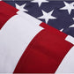 TOPFLAGS American Flag Cotton US Flags 5x9.5 Ft Embroidered Stars Sewn Stripes Heavy Duty USA Flag Indoor with Brass Grommets USA TOP FLAGS, INC