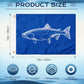 TOPFLAGS FLAGWIN Salmon Fishing Boat Flag 12x18 Inch Double Sided Vivid Color Fisherman's Catch Flags for Boating | 4 Row Stitched and 2 Brass Grommets USA TOP FLAGS, INC
