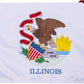 TOPFLAGS Illinois Flag 12x18 Inch Double Sided 3 Ply, Heavy Duty Nylon Small Illinois State Flag with Brass Grommets, Fade Proof Outdoor Marine Boat Flags (IL) USA TOP FLAGS, INC