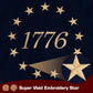 Vintage 1776 Betsy Ross Flag 3X5 Ft 100% Cotton, Embroidered Stars Tea Stained American Flag, Outdoor Heavy Duty 13 Star Historical Banner with 2 Brass Grommets