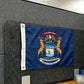 TOPFLAGS Michigan Flag 12x18 Inch Double Sided 3 Ply, Heavy Duty Nylon Small Michigan State Flag with Brass Grommets, Fade Proof Outdoor Marine Boat Flags (MI) USA TOP FLAGS, INC