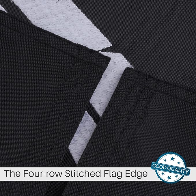 TOPFLAGS 3x5 Ft Dead Man's Chest Pirate Flag - Jolly Roger Flag Embroidered Heavy Duty with 2 Brass Grommets - Vivid Color and Fade Proof Outdoor Pirate Flags USA TOP FLAGS, INC