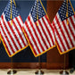 American Flag with Gold Fringed 3x5 Feet Made in USA, Luxury Embroidered Stars and Pole Sleeve Banner Style, Heavy Duty Polyester US Flags for Indoor
