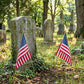 TOPFLAGS 12x18 Small American Flag on Stick 12 Pack Mini US Flags 12x18 Inch Metal Handheld Pole for Outside 4th of July Memorial Day USA 250th Anniversary Patriotic Decorations USA TOP FLAGS, INC