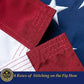 TOPFLAGS American Flag Cotton US Flags 3x5 for 250th Anniversary - New Cotton Fabric Embroidered Stars Heavy Duty USA flag for Indoor Outdoor Sewn Stripes with Brass Grommets USA TOP FLAGS, INC