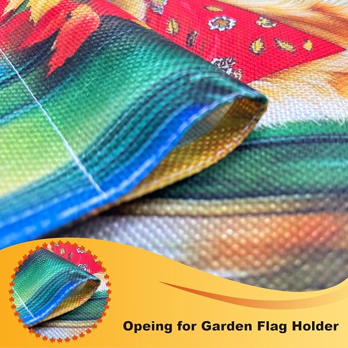 TOPFLAGS Garden Flag Stand with Fall Garden Flag 12 x 18 Autumn Dog Metal Yard Flags Holder Pole Stake Small Flag Stands with Clips and Stopper USA TOP FLAGS, INC
