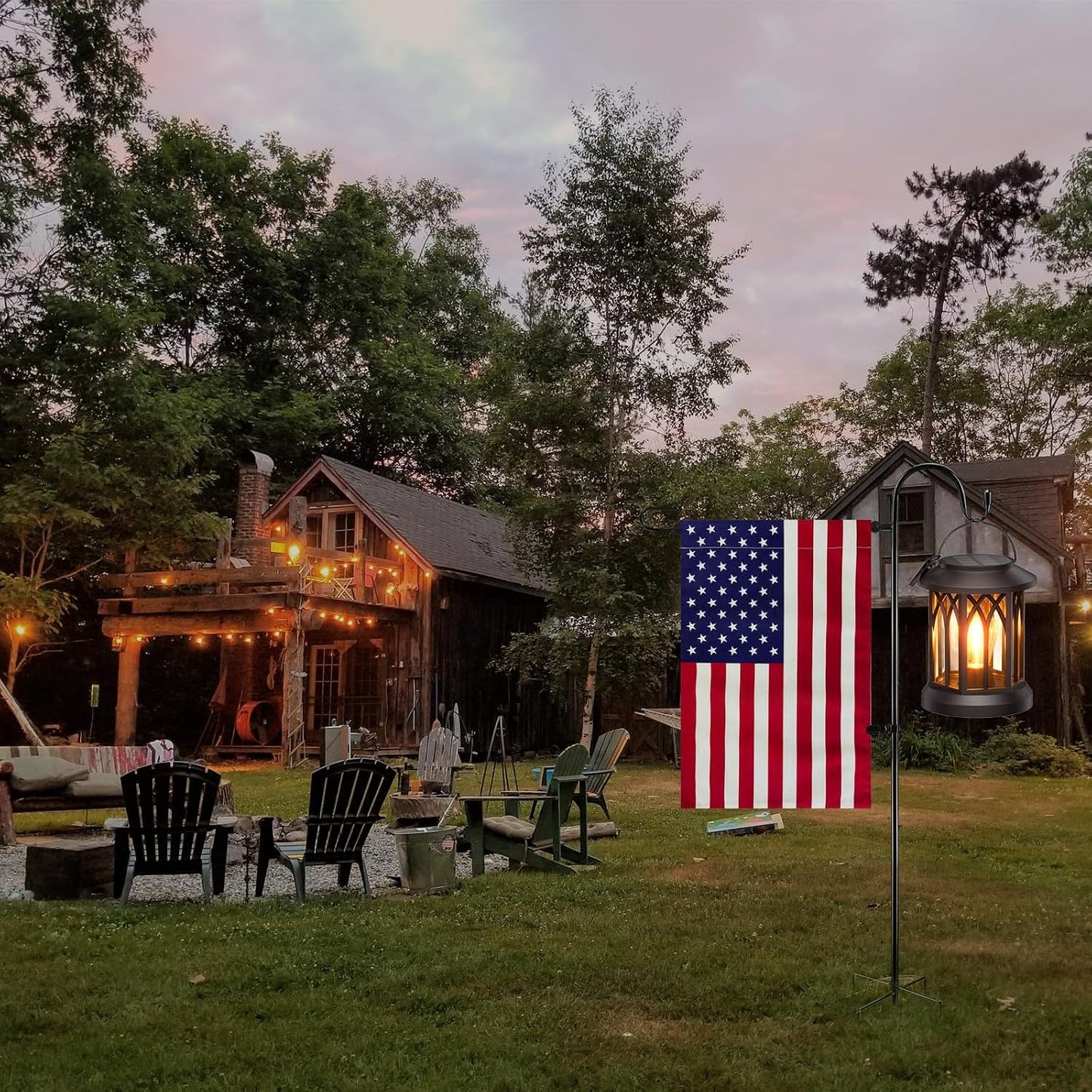 TOPFLAGS Garden Flag Stand with American Flag Garden Flag Metal Yard Flag Holder Pole Stake Small Flag Stands for Garden Flags 12 x 18 USA TOP FLAGS, INC
