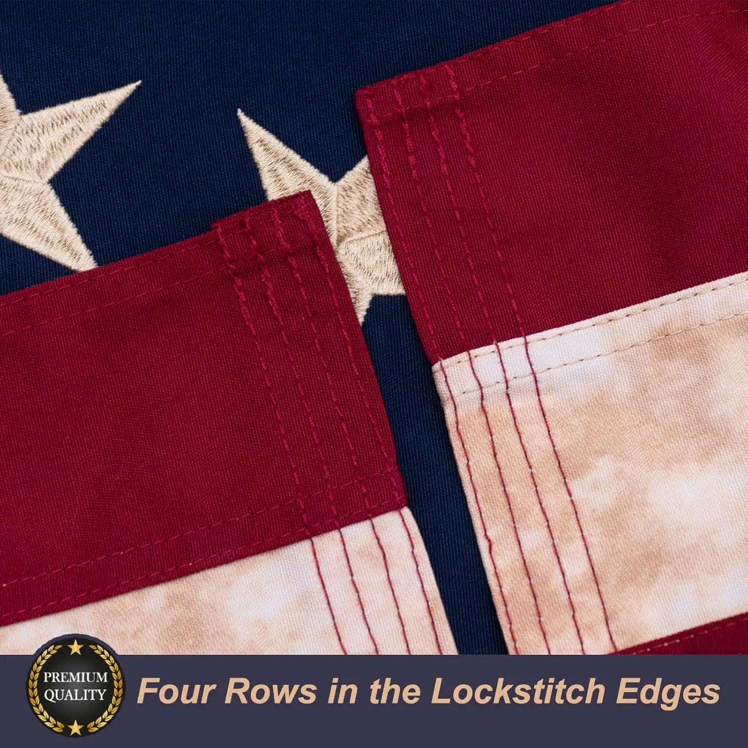 Cotton 1776 Betsy Ross Flag Tea Stained American Flags 3x5 Ft Vintage 13 Stars Colonies Embroidered 1776 Banner Heavy Duty Outdoor for Outside USA TOP FLAGS,INC