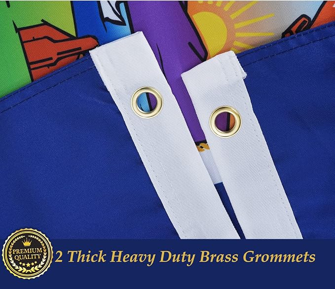 TOPFLAGS Kansas Flag 3x5 Double Side 3Ply KS State Flags Heavy Duty Outdoor 4 Rows Stitched Edge with 2 Brass Grommets USA TOP FLAGS, INC