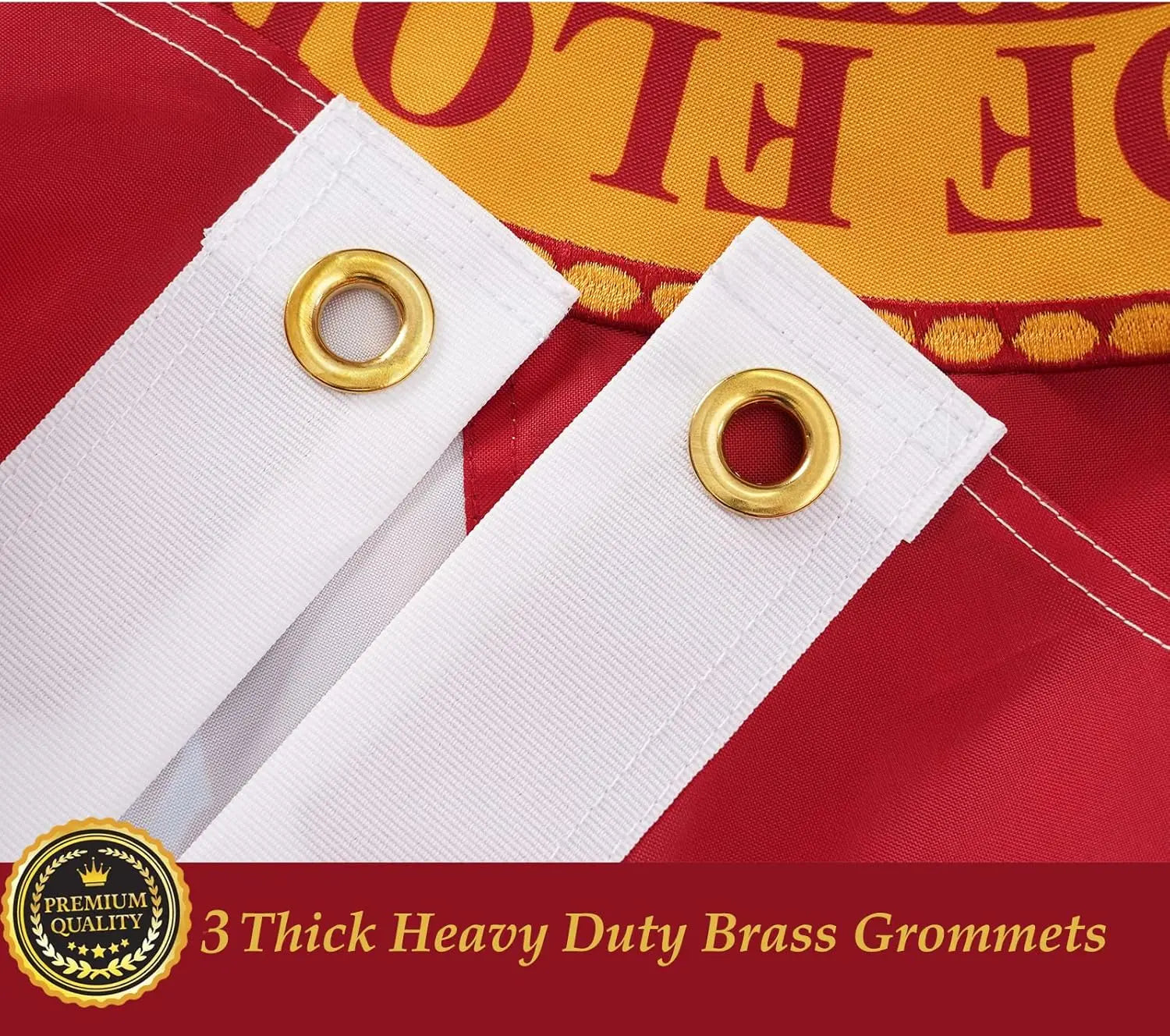 TOPFLAGS Florida Flag 5x8 Outdoor FL State Flags Embroidered The Sunshine State Flag Heavy Duty Sewn Stripes with 3 Brass Grommets USA TOP FLAGS, INC