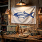 TOPFLAGS Bluefish Boat Flag 12x18 Inch Double Sided Heavy Duty Fishing Flag - Vivid Color Fisherman's Catch Flags for Boating | 4 Row Stitched and 2 Brass Grommets USA TOP FLAGS, INC