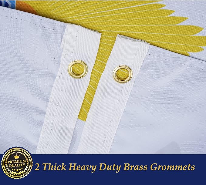 TOPFLAGS Illinois Flag 3x5 Double Side 3Ply IL State Flags Heavy Duty Outdoor 4 Rows Stitched Edge with 2 Brass Grommets USA TOP FLAGS, INC