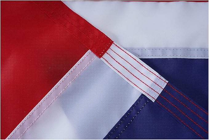 TOPFLAGS British Flag 5x8FT Union Jack UK United Kingdom Flag Embroidered Sewn Stripes Heavy Duty Outside Flags with 2 Thick Brass Grommets USA TOP FLAGS, INC