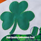 Irish Shamrock Flag 4X6 Ft Outdoor Embroidered Ireland Flag Heavy Duty Irish Clover Flags for St Patricks Day with 2 Brass Grommets Outside Decoration