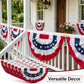 3 Pack American Bunting Flags 3x6 ft for Outdoor, Embroidered USA Bunting Flags with 3 Brass Grommets, US Pleated Fan Flag Patriotic Half Fan for 4th of July 250 Anniversary USA TOP FLAGS, INC