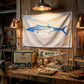 TOPFLAGS Mackerel Boat Flag 12x18 Inch Double Sided Heavy Duty Fishing Flag - Vivid Color Fisherman's Catch Flags for Boating | 4 Row Stitched and 2 Brass Grommets USA TOP FLAGS, INC