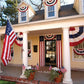 American Bunting USA Flag 3x6 ft Outdoor Embroidered Pleated Fan Flags with 3 Brass Grommets, Patriotic Flag Buntings for Outside for 4th of July Memorial Day Decorations USA TOP FLAGS, INC
