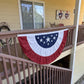 American Bunting USA Flag 3x6 ft Outdoor, Embroidered Pleated Fan US Flag Bunting with 3 Brass Grommets, Patriotic America Flag Buntings for Outside for 4th of July 250th Anniversary Decorations USA TOP FLAGS, INC