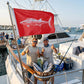 TOPFLAGS Red Wahoo Fish Flag 12x18 Inch Double Sided Heavy Duty Boat Fishing Flag - Vivid Color Fisherman's Catch Flags for Boating | 4 Row Stitched and 2 Brass Grommets USA TOP FLAGS, INC