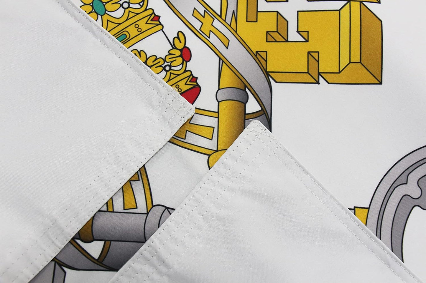 Vatican Flag 4x6 Feet, Double Side Vatican City Flags, Outdoor Catholic Flag, with 2 Brass Grommets and 4 Rows of Lower Stitches