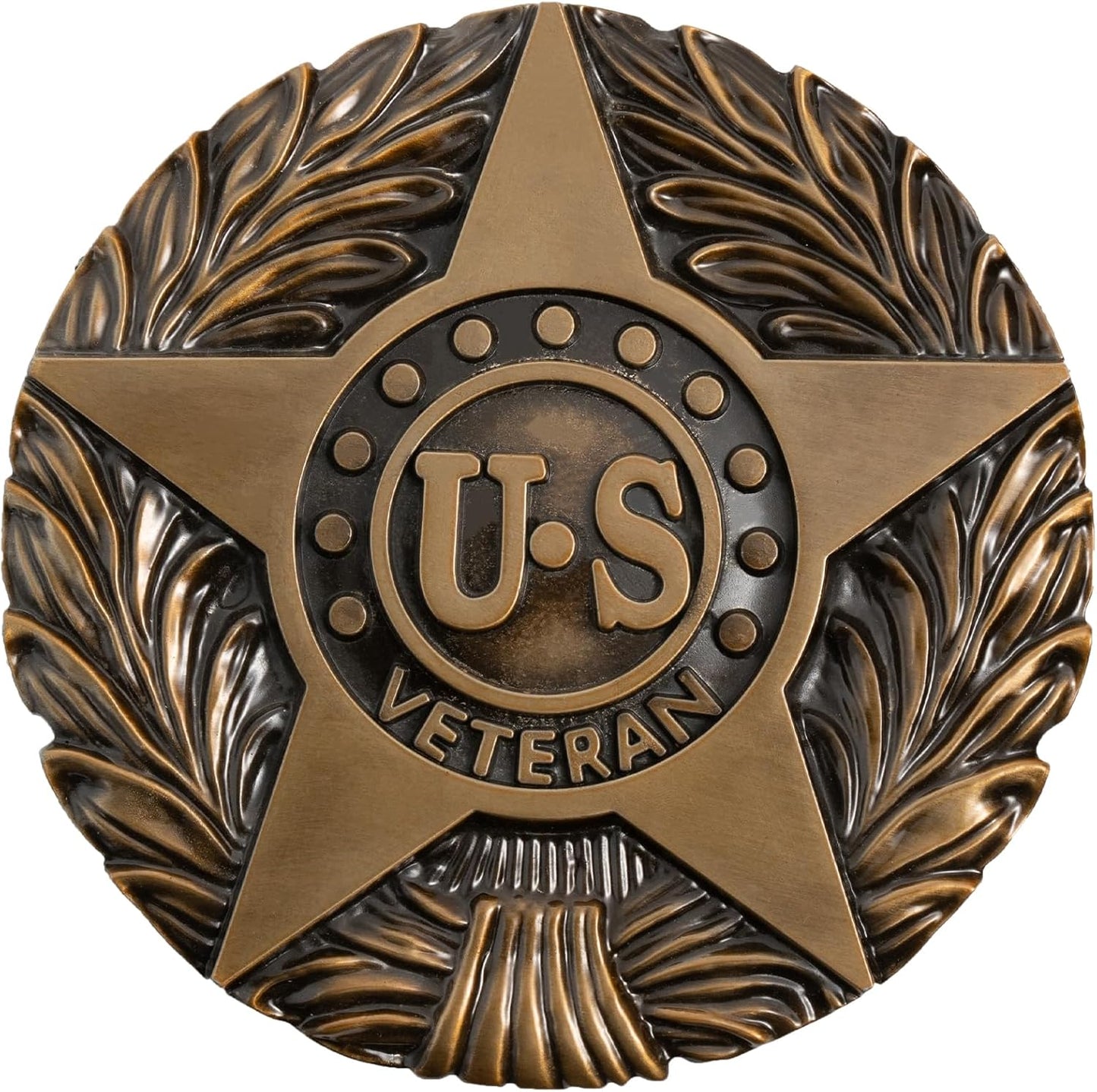 American Veteran Grave Marker With 12x18 Inches American US Flag, Aluminum Veterans Plaque, Memorial Day Gifts, Suitable for Graveside Memorials to Honor Those who Served