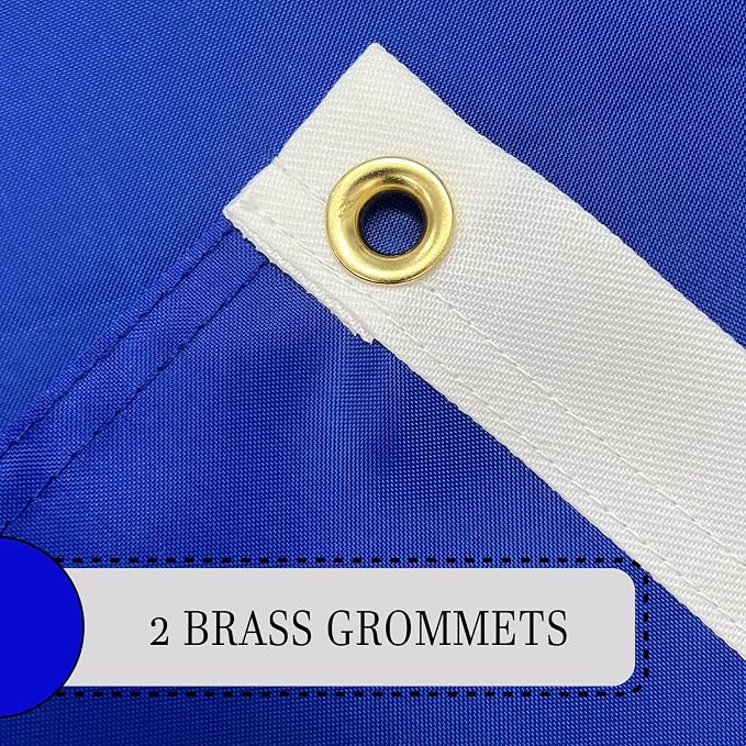 FLAGWIN Blue Flag 12x18 Inches, Heavy Duty Polyester Blue Flag Small with 2 Brass Grommets, 12"x18" Custom Blank Flags for DIY, Boat, Garden, Yard Decoration USA TOP FLAGS, INC
