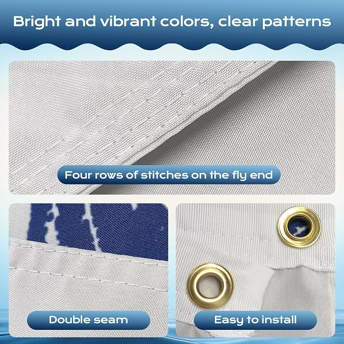 TOPFLAGS Bluefish Boat Flag 12x18 Inch Double Sided Heavy Duty Fishing Flag - Vivid Color Fisherman's Catch Flags for Boating | 4 Row Stitched and 2 Brass Grommets USA TOP FLAGS, INC