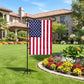 TOPFLAGS Garden Flag Stand with American Flag Garden Flag Heavy Duty Metal Yard Flag Holder Pole Stake Small Flag Stands for Garden Flags 12 x 18 with Clips and Stopper USA TOP FLAGS, INC
