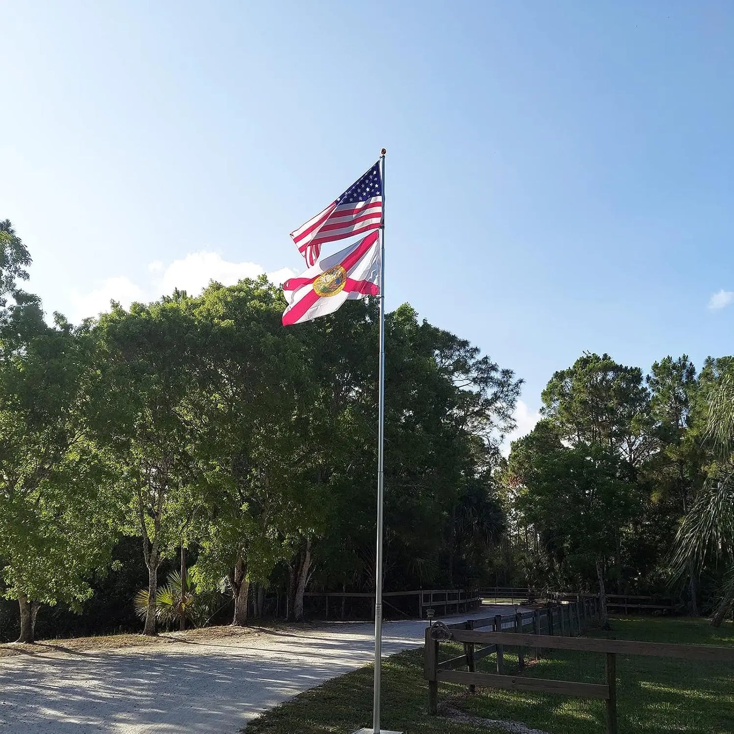 TOPFLAGS Florida Flag 5x8 Outdoor FL State Flags Embroidered The Sunshine State Flag Heavy Duty Sewn Stripes with 3 Brass Grommets USA TOP FLAGS, INC