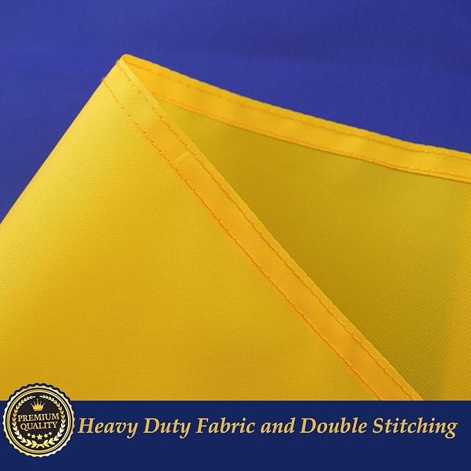 TOPFLAGS Solid Yellow Flag BlanK Flags 2x3 Ft Create Your Own Solid Yellow Flag DIY Blanks Canvas Banner to Decorate with Brass Grommets USA TOP FLAGS, INC