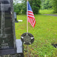 American Veteran Grave Marker With 12x18 Inches American US Flag, Aluminum Veterans Plaque, Memorial Day Gifts, Suitable for Graveside Memorials to Honor Those who Served
