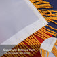 Christian Flag 3x5 Feet with Gold Fringed Made in USA, with Embroidered Christianity Sewn Cross Flags and Pole Sleeve Banner Style, Heavy Duty Polyester Banner for Indoor