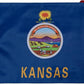 TOPFLAGS  Kansas Flag 12x18 Inch Double Sided 3 Ply, Heavy Duty Nylon Small Kansas State Flag with Brass Grommets, Fade Proof Outdoor Marine Boat Flags (KS) USA TOP FLAGS, INC