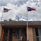 TOPFLAGS Texas Flag 8x12 Heavy Duty Outdoor TX State Flags - Embroidered Star Sewn Stripes for Outside with 4 Brass Grommets USA TOP FLAGS, INC