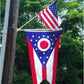 TOPFLAGS Ohio Flag 3x5 Outdoor OH State Flags Embroidered Flag Heavy Duty Sewn Stripes with 2 Brass Grommets USA TOP FLAGS, INC