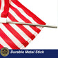 TOPFLAGS 8x12 Small American Flag on Stick 12 Pack Mini US Flags 8x12 Inch Metal Handheld Pole for Outside 4th of July Memorial Day USA 250th Anniversary Patriotic Decorations USA TOP FLAGS, INC