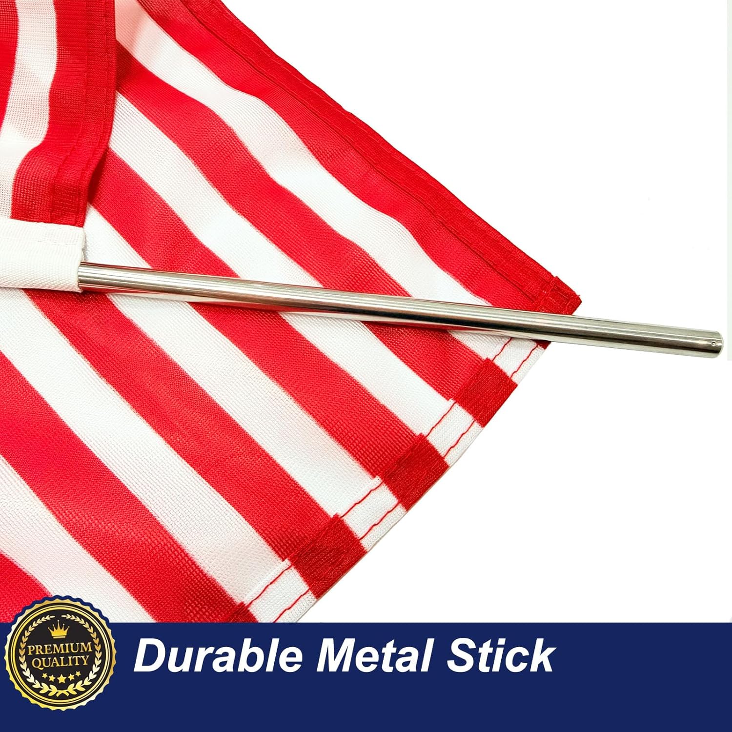 TOPFLAGS 8x12 Small American Flag on Stick 12 Pack Mini US Flags 8x12 Inch Metal Handheld Pole for Outside 4th of July Memorial Day USA 250th Anniversary Patriotic Decorations USA TOP FLAGS, INC