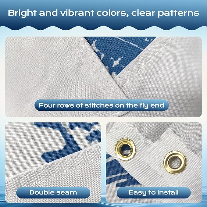 TOPFLAGS Marlins Boat Flag 12x18 Inch Double Sided Heavy Duty Fishing Flag - Vivid Color Fisherman's Catch Flags for Boating | 4 Row Stitched and 2 Brass Grommets USA TOP FLAGS, INC