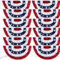 TOPFLAGS 12 Packs Bunting Flags Outdoor American Flag Patriotic Buntings 3x6 Ft for Outside 4th of July Red White and Blue Bunting USA 250th Anniversary Memorial Day Decorations USA TOP FLAGS, INC