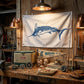 TOPFLAGS Marlins Boat Flag 12x18 Inch Double Sided Heavy Duty Fishing Flag - Vivid Color Fisherman's Catch Flags for Boating | 4 Row Stitched and 2 Brass Grommets USA TOP FLAGS, INC