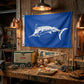 TOPFLAGS Marlins Boat Flag 12x18 Inch Double Sided Vivid Color Fishing Flag - Heavy Duty Fisherman's Catch Flags for Boating | 4 Row Stitched and 2 Brass Grommets USA TOP FLAGS, INC