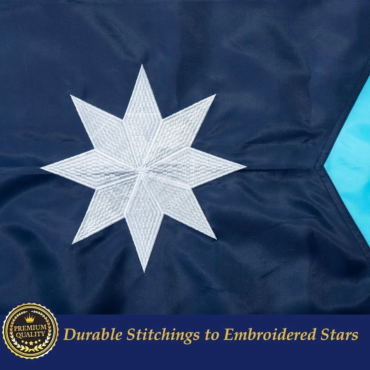 TOPFLAGS New Minnesota Flag 4x6 Outdoor New MN State Flags Embroidered Flag Heavy Duty Sewn Stripes with 2 Brass Grommets USA TOP FLAGS, INC