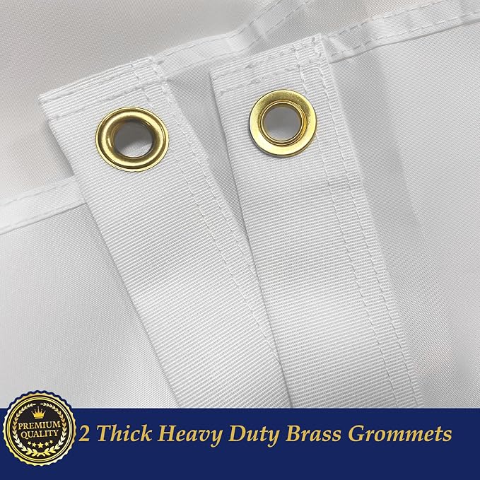 TOPFLAGS Solid White Flag BlanK Flags 3x5 Ft Create Your Own Solid White Flag DIY Blanks Canvas Banner to Decorate with Brass Grommets USA TOP FLAGS, INC
