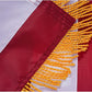 American Flag with Gold Fringed 3x5 Ft, Made in USA, Indoors USA Flag, Embroidered Stars, with 4 Rows of Lower Stitches