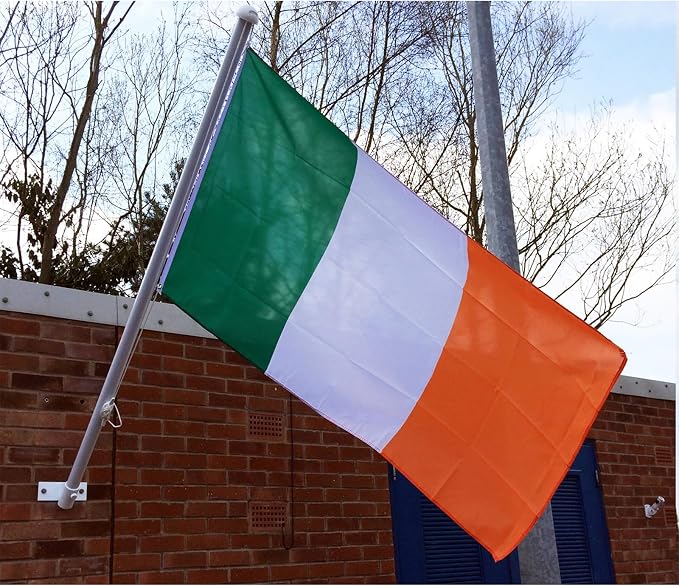 TOPFLAGS Irish Flag 4x6 Feet Ireland Flags Heavy Duty Outdoor Irish National Flags Sewn Stripes with 2 Brass Grommets USA TOP FLAGS, INC